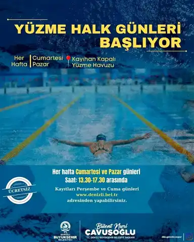 Denizli'de Ücretsiz Yüzme Günleri Başlıyor!